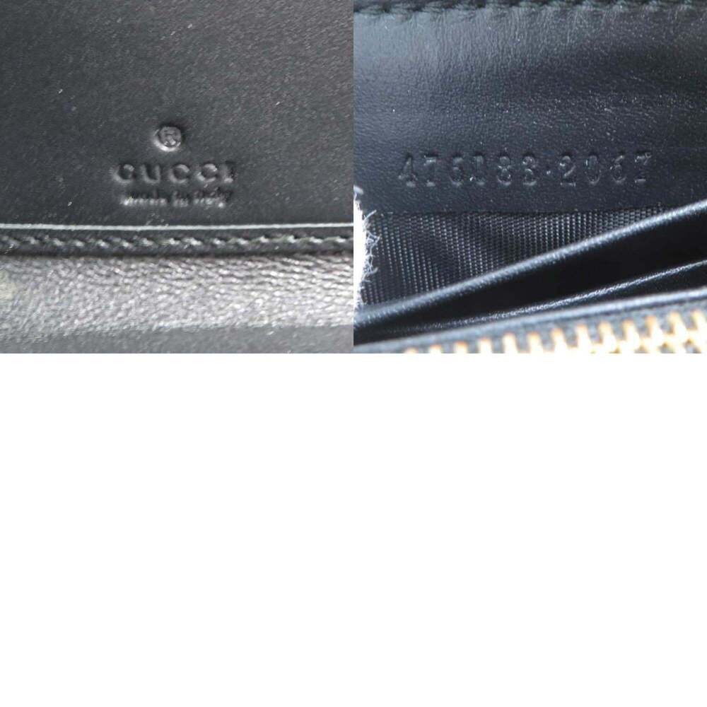 Gucci Men's Round Long Wallet in Embossed Leather, Black, 476083 (h31392a) - Picture 5 of 5